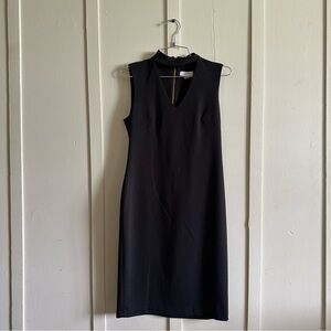 Calvin Klein Black Sleeveless V Neck Cutout Dress
